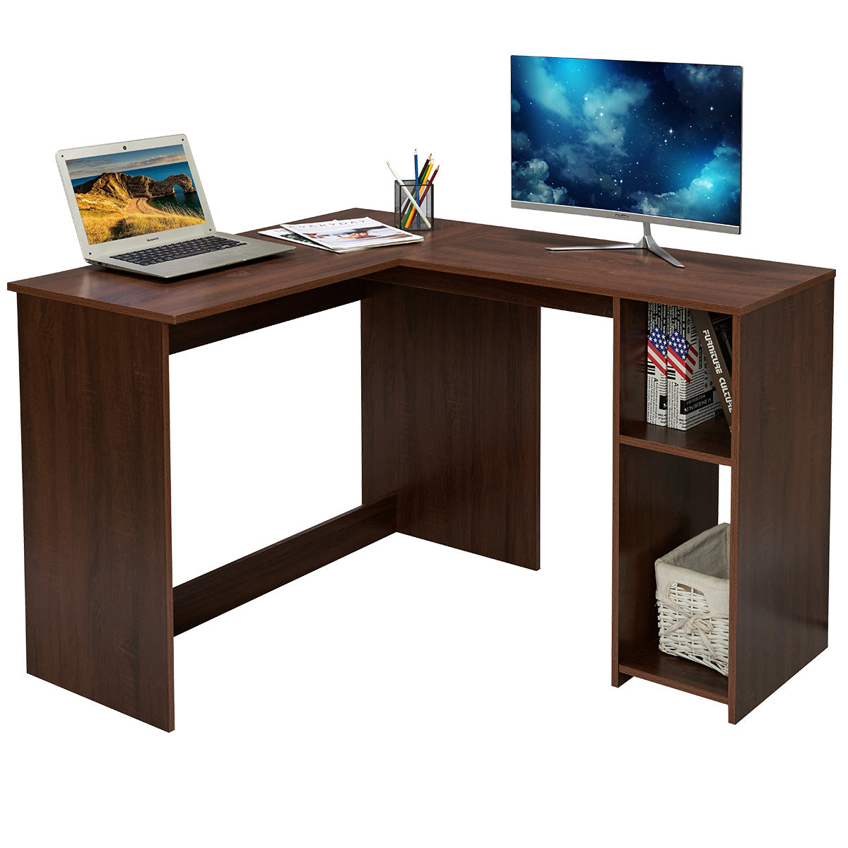 39.4\" W x 47.2\" Computer Desk L-Shaped