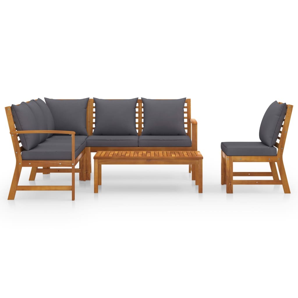 5 Piece Garden Solid Acacia Wood