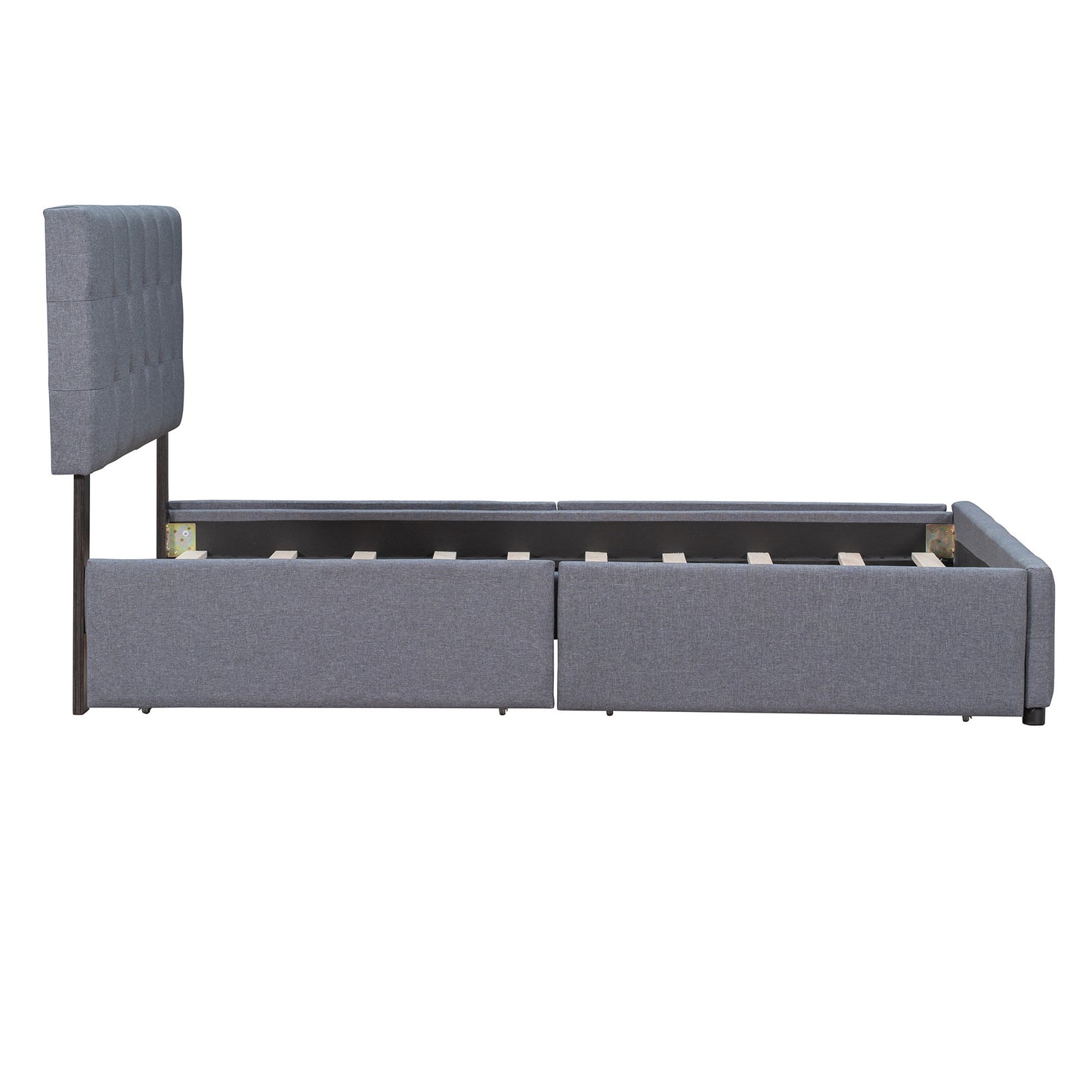 Classic Headboard and 4 Drawers; Queen Size