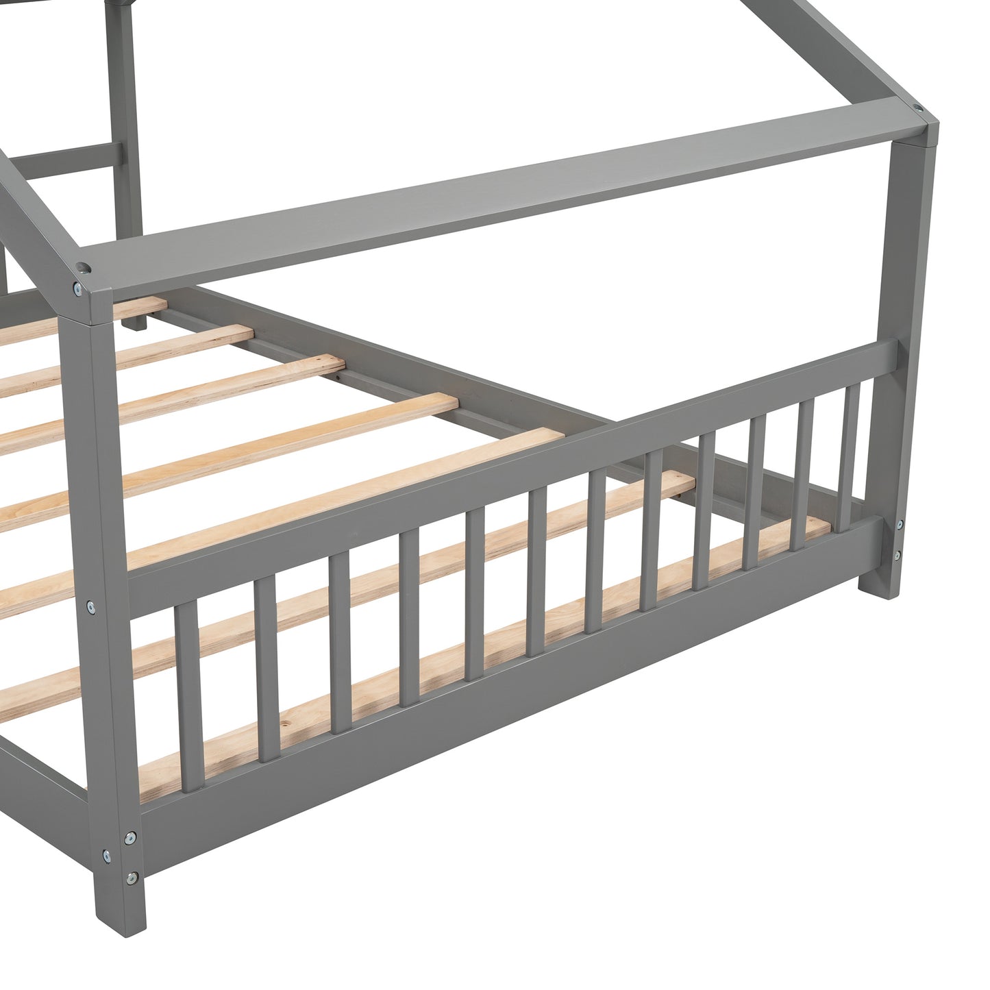Full Size Bed Wood frame; Gray