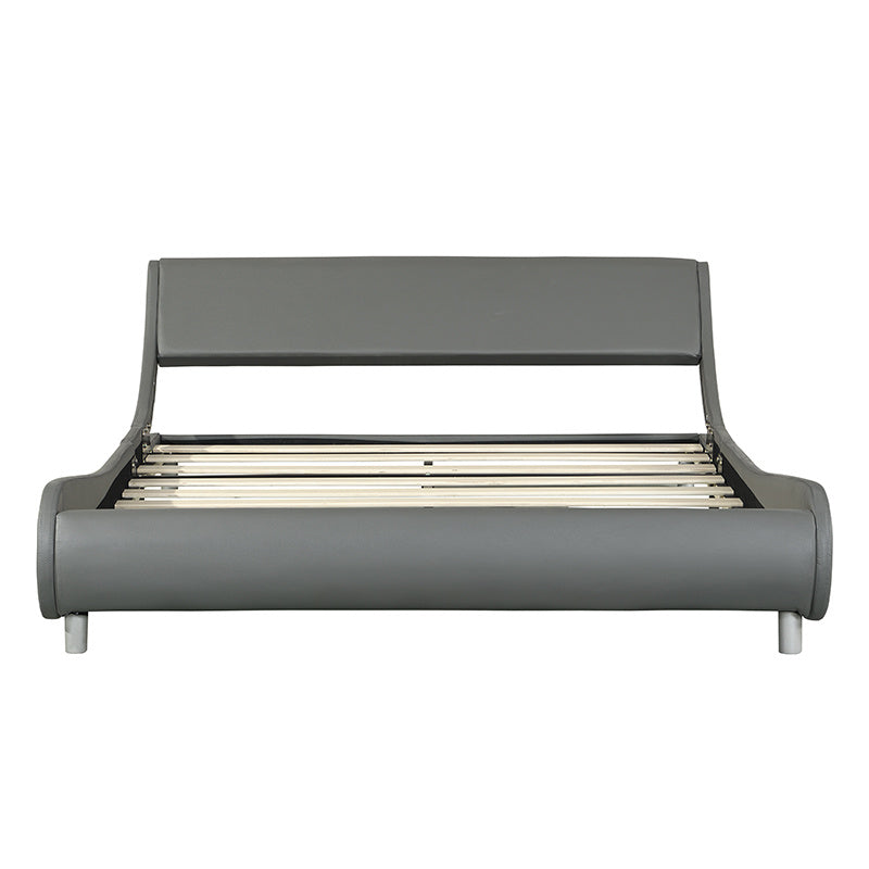 GREY Faux Leather Queen Size