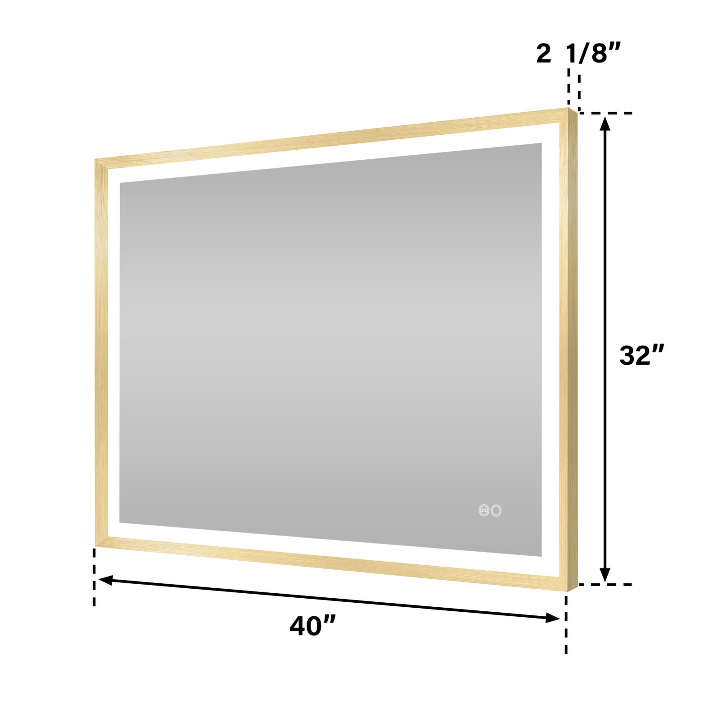 4 Size LED Bathroom Mirror; Backlit and Frontlit