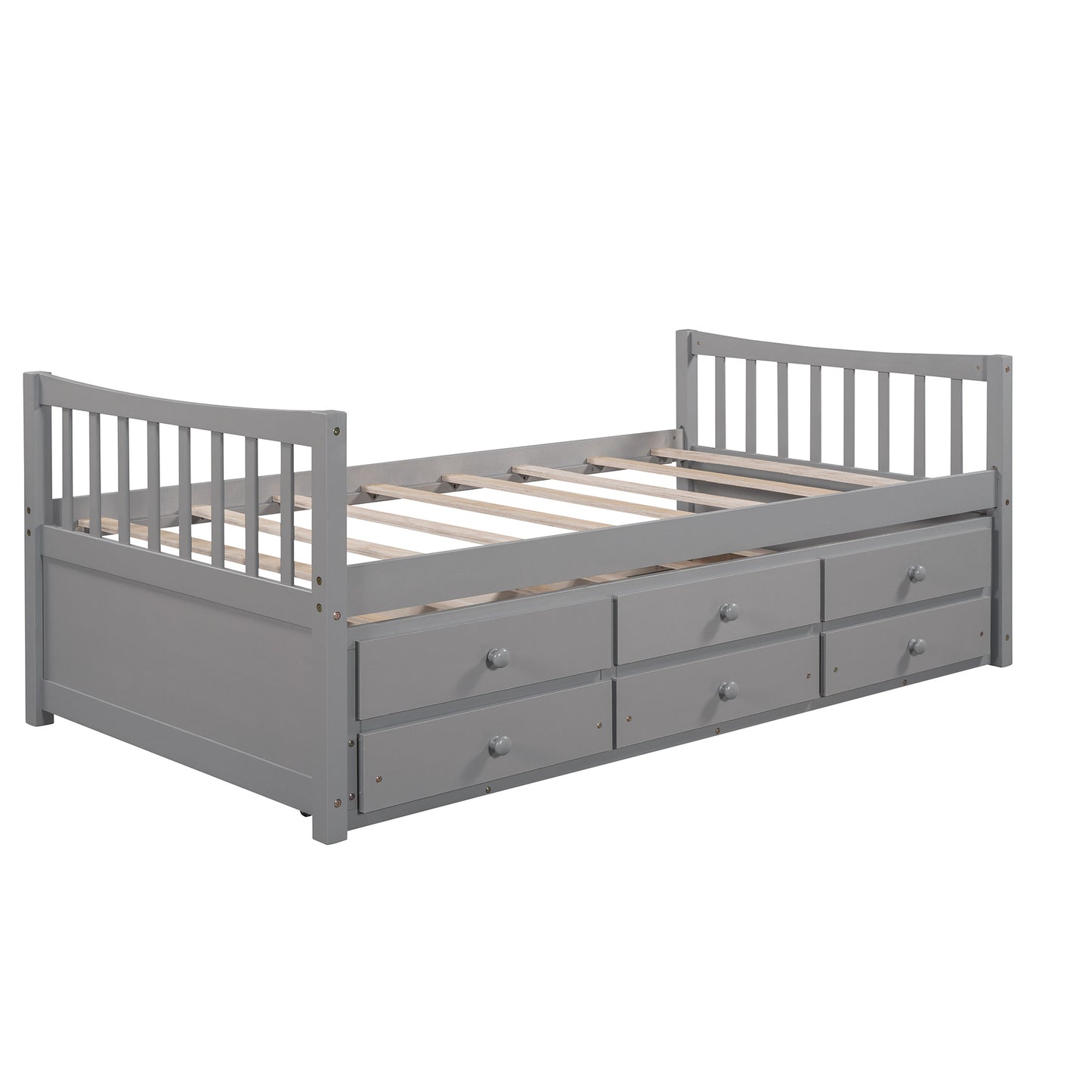 Daybed with Trundle and Drawers; Twin Size