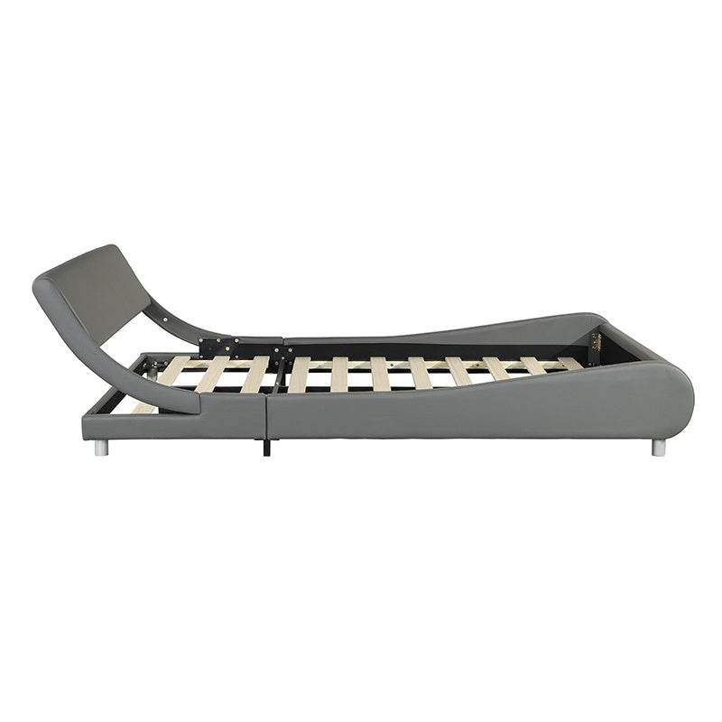 GREY Faux Leather Queen Size