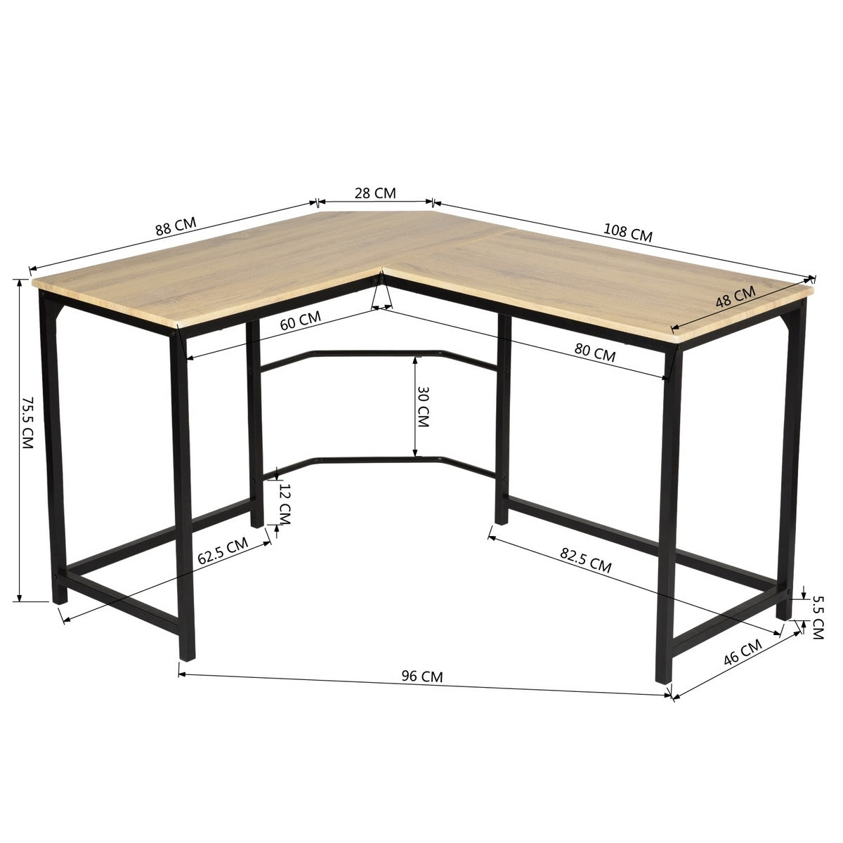 L Shaped Computer Desk standard
