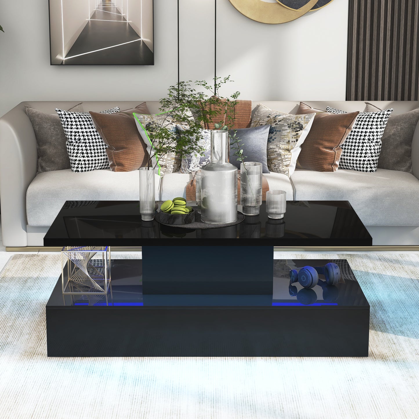 Cocktail Table Modern Design with LED lighting