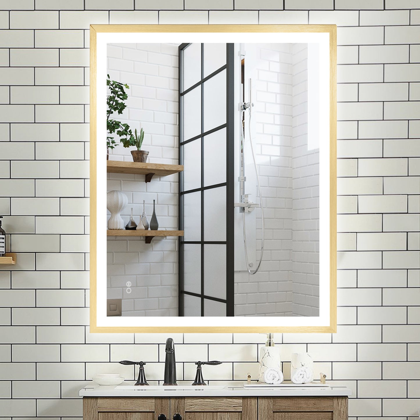 4 Size LED Bathroom Mirror; Backlit and Frontlit