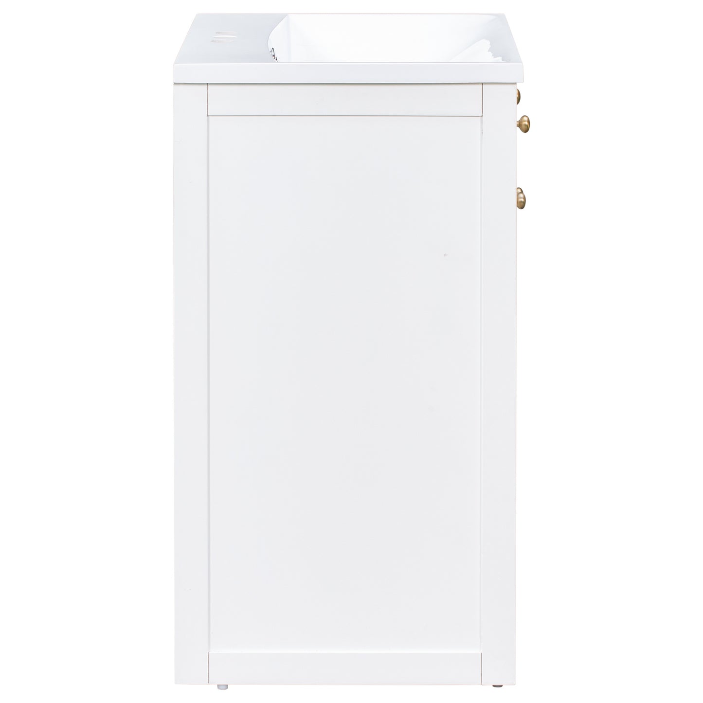 24" vanity with Single Sink; Pull-out footrest