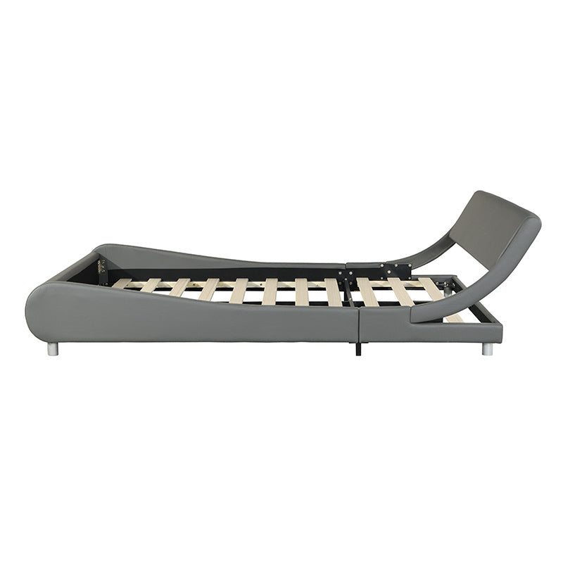 GREY Faux Leather Queen Size
