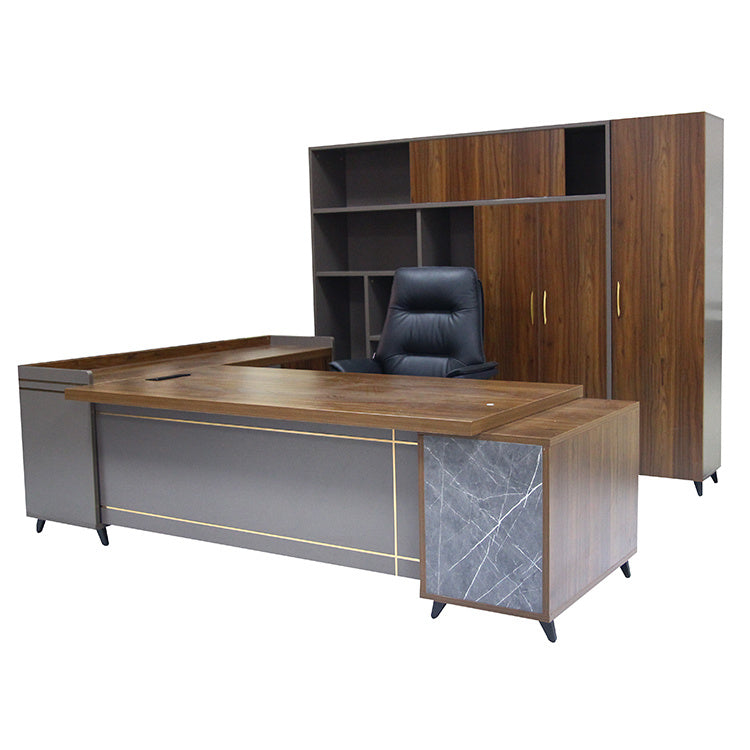 Executive Office Desk with Side Cabinet (commercial)