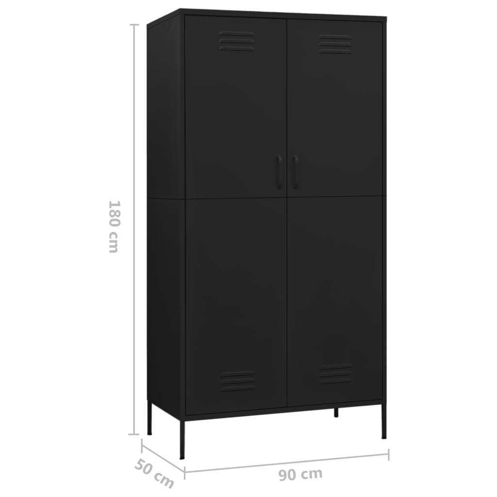 black Steel Wardrobe