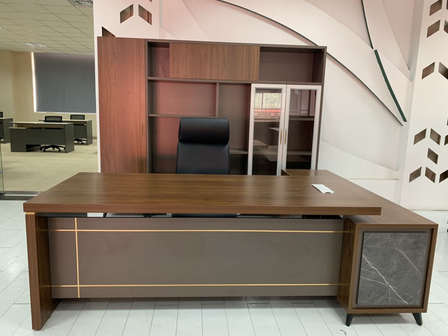 Executive Office Desk with Side Cabinet (commercial)