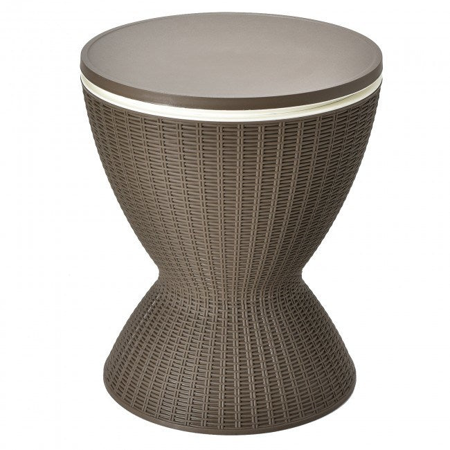 3 in 1 8 Gallon Rattan Cooler Bar Table