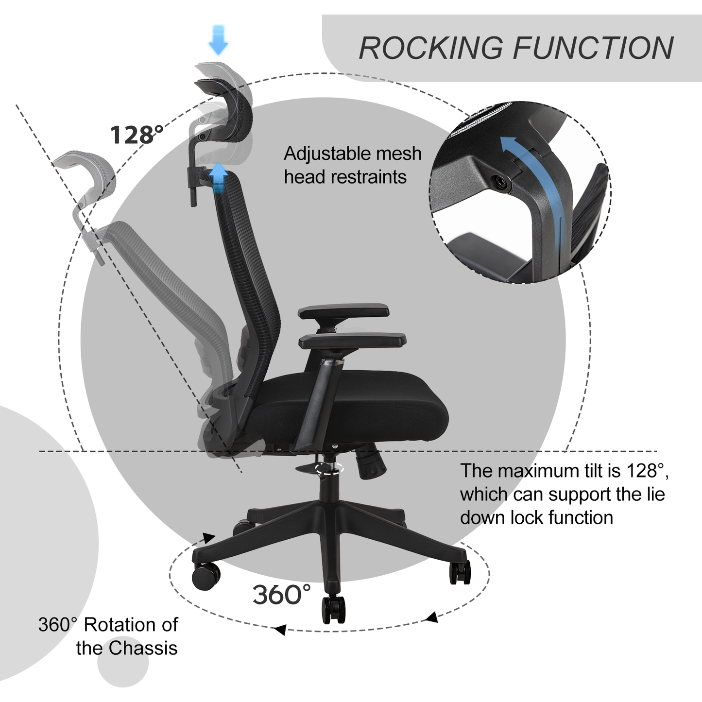 office mesh chair with lumbar support