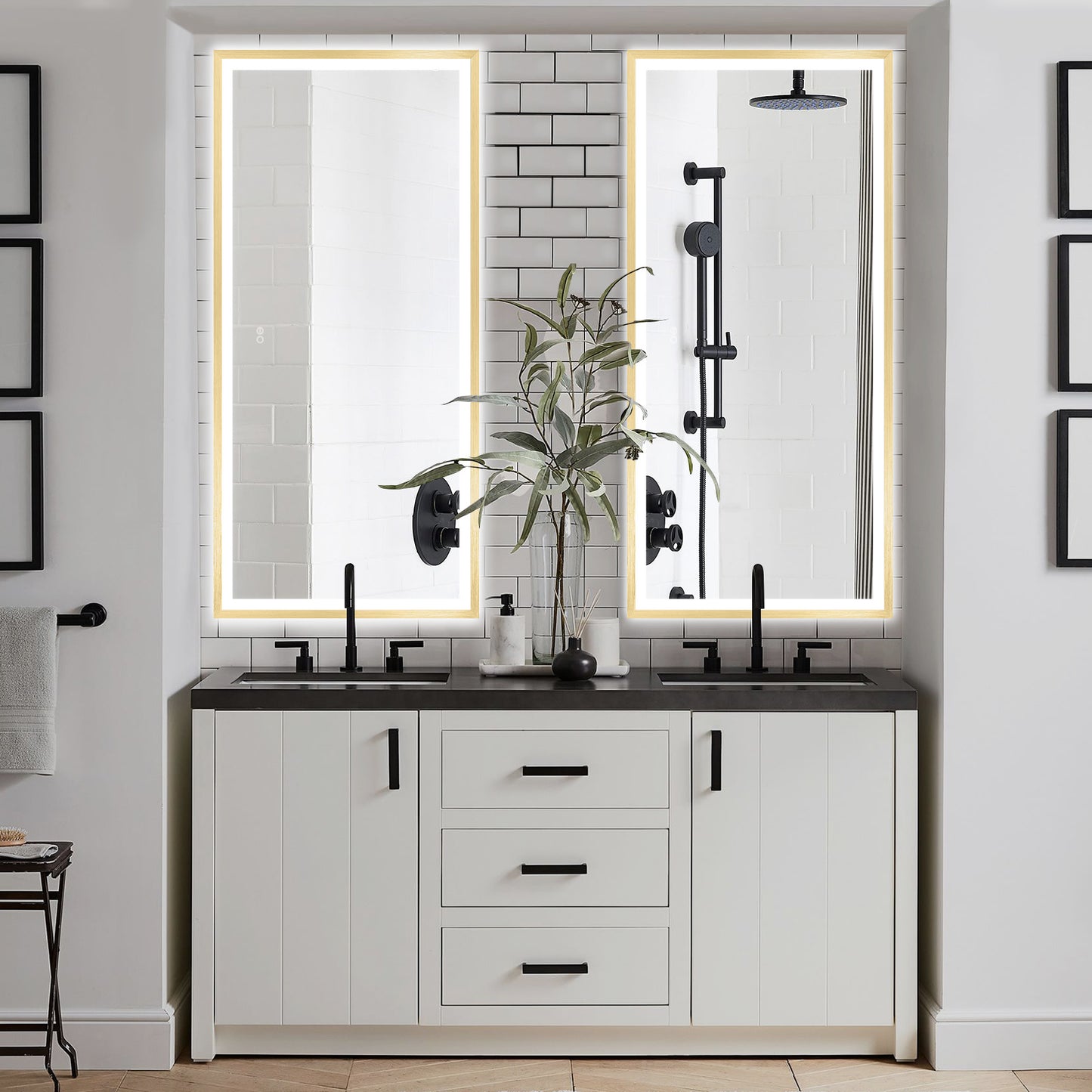 4 Size LED Bathroom Mirror; Backlit and Frontlit