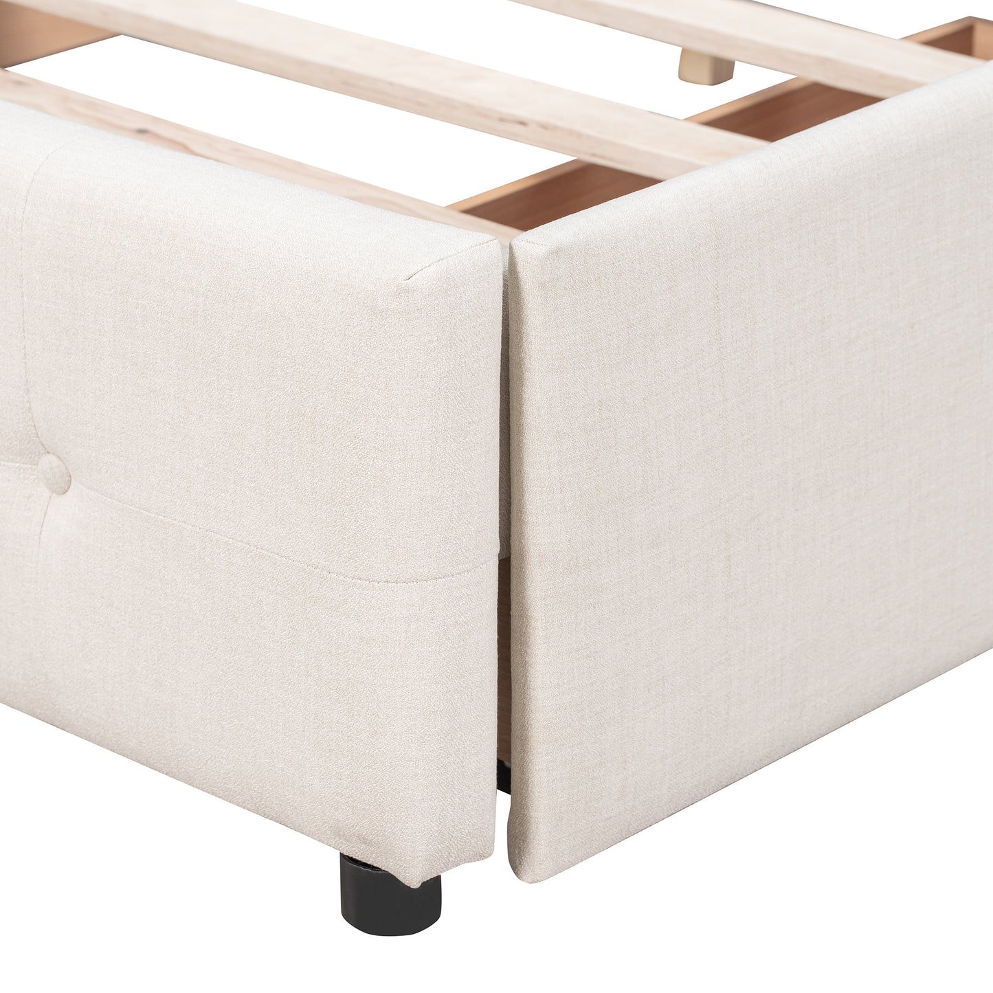 Classic Headboard and 4 Drawers; Queen Size