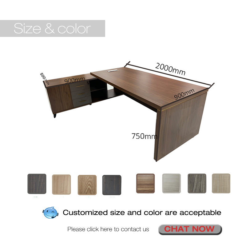 Executive Office Desk with Side Cabinet (commercial)
