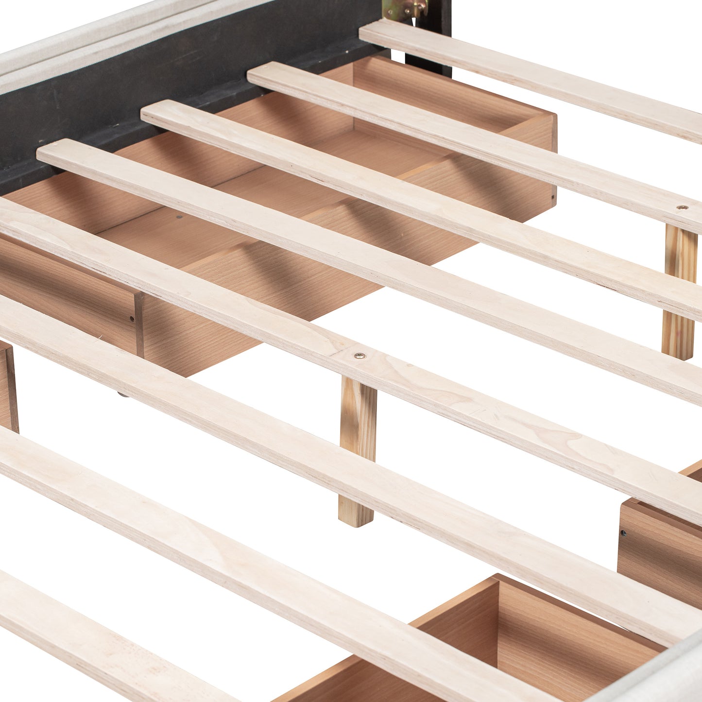 Classic Headboard and 4 Drawers; Queen Size