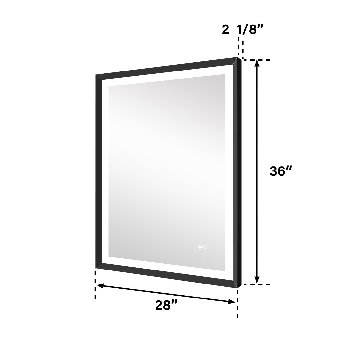 4 Size LED Bathroom Mirror; Backlit and Frontlit