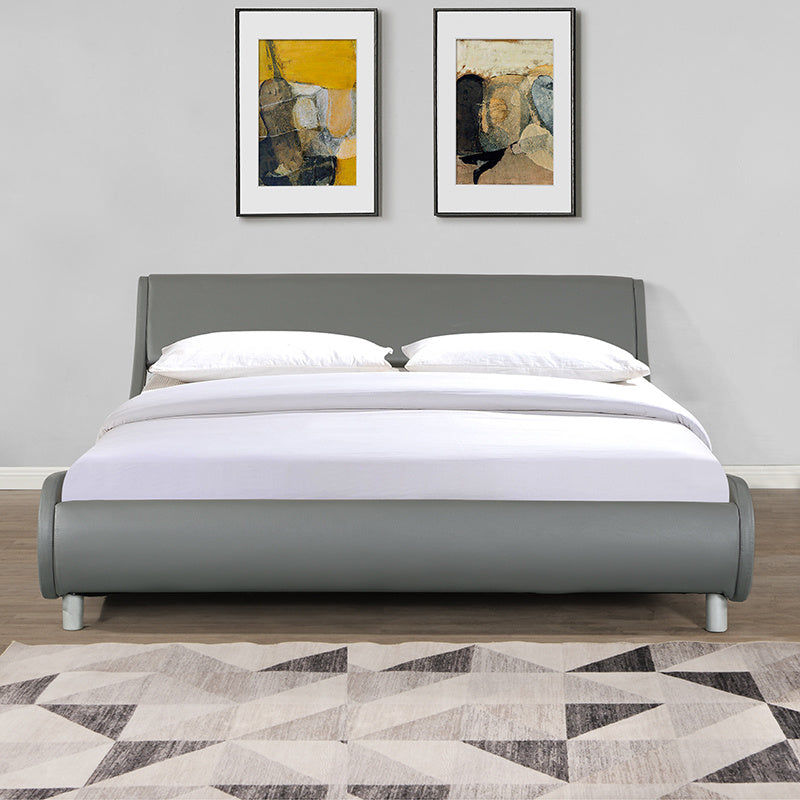GREY Faux Leather Queen Size