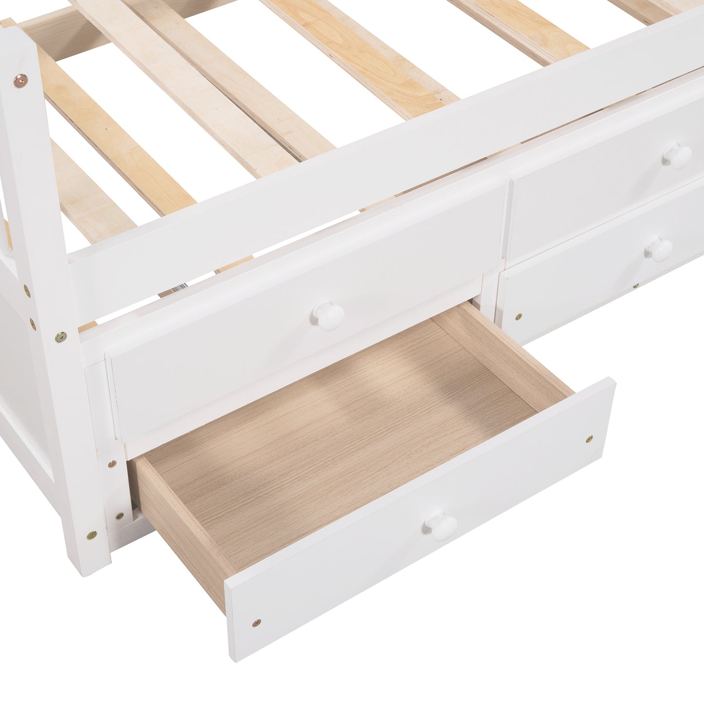 Daybed with Trundle and Drawers; Twin Size