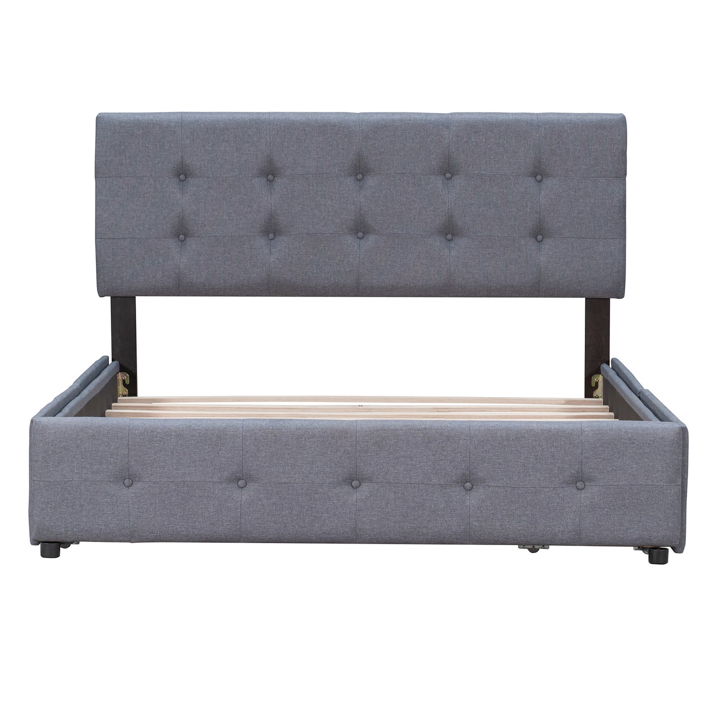 Classic Headboard and 4 Drawers; Queen Size