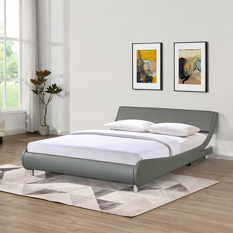 GREY Faux Leather Queen Size