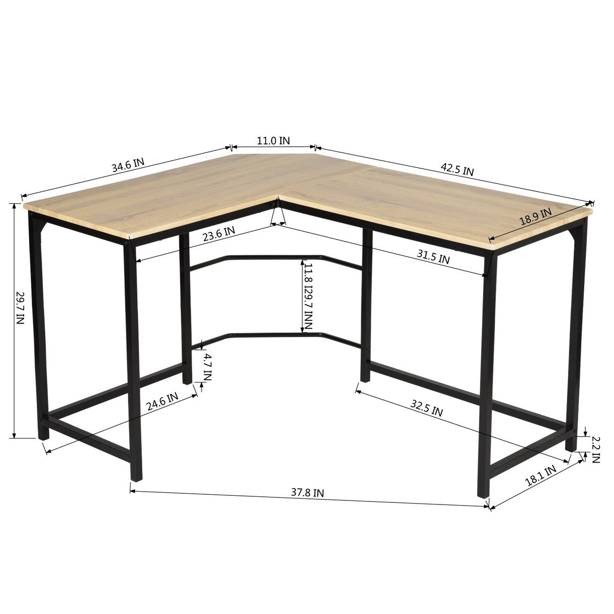 L Shaped Computer Desk standard
