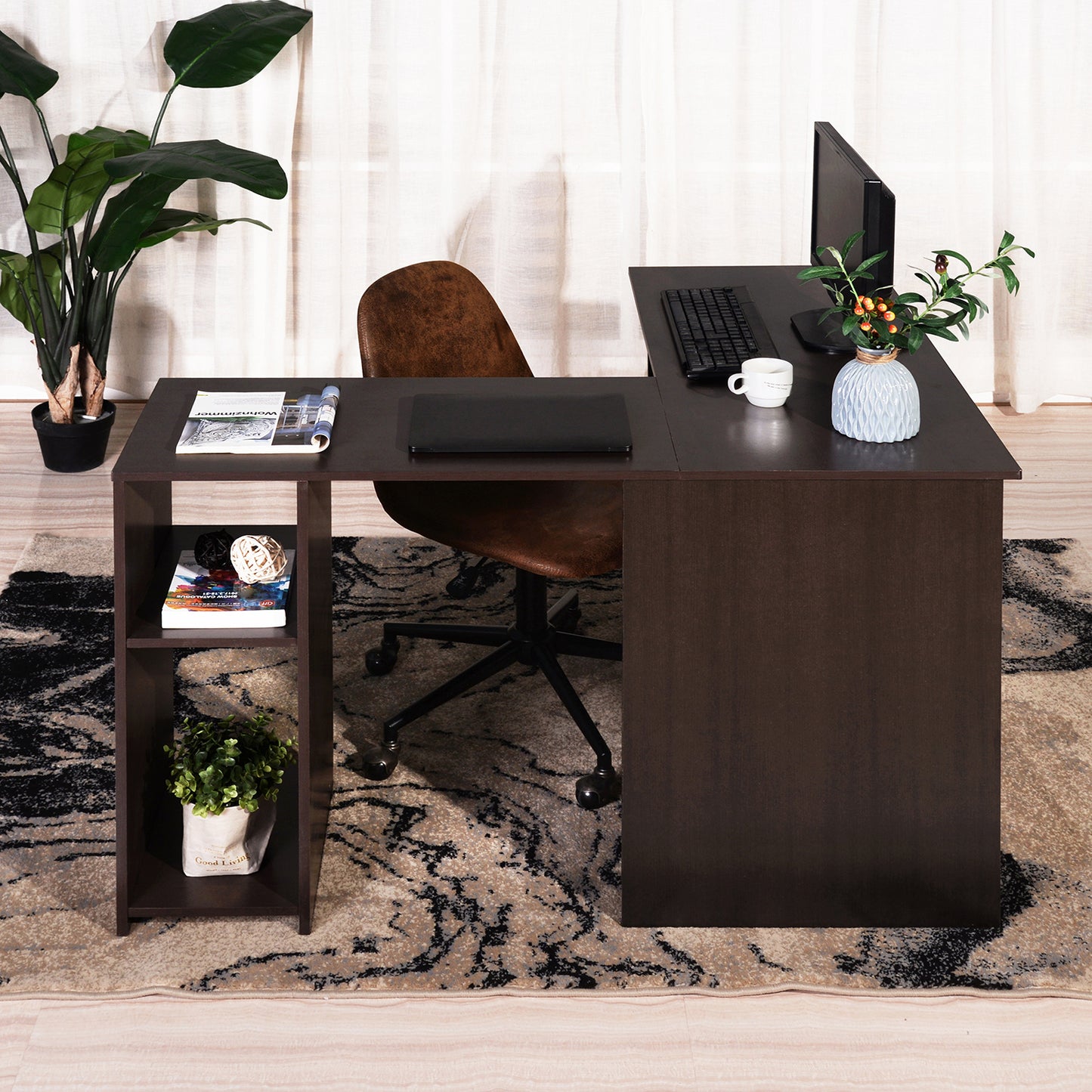 39.4\" W x 47.2\" Computer Desk L-Shaped