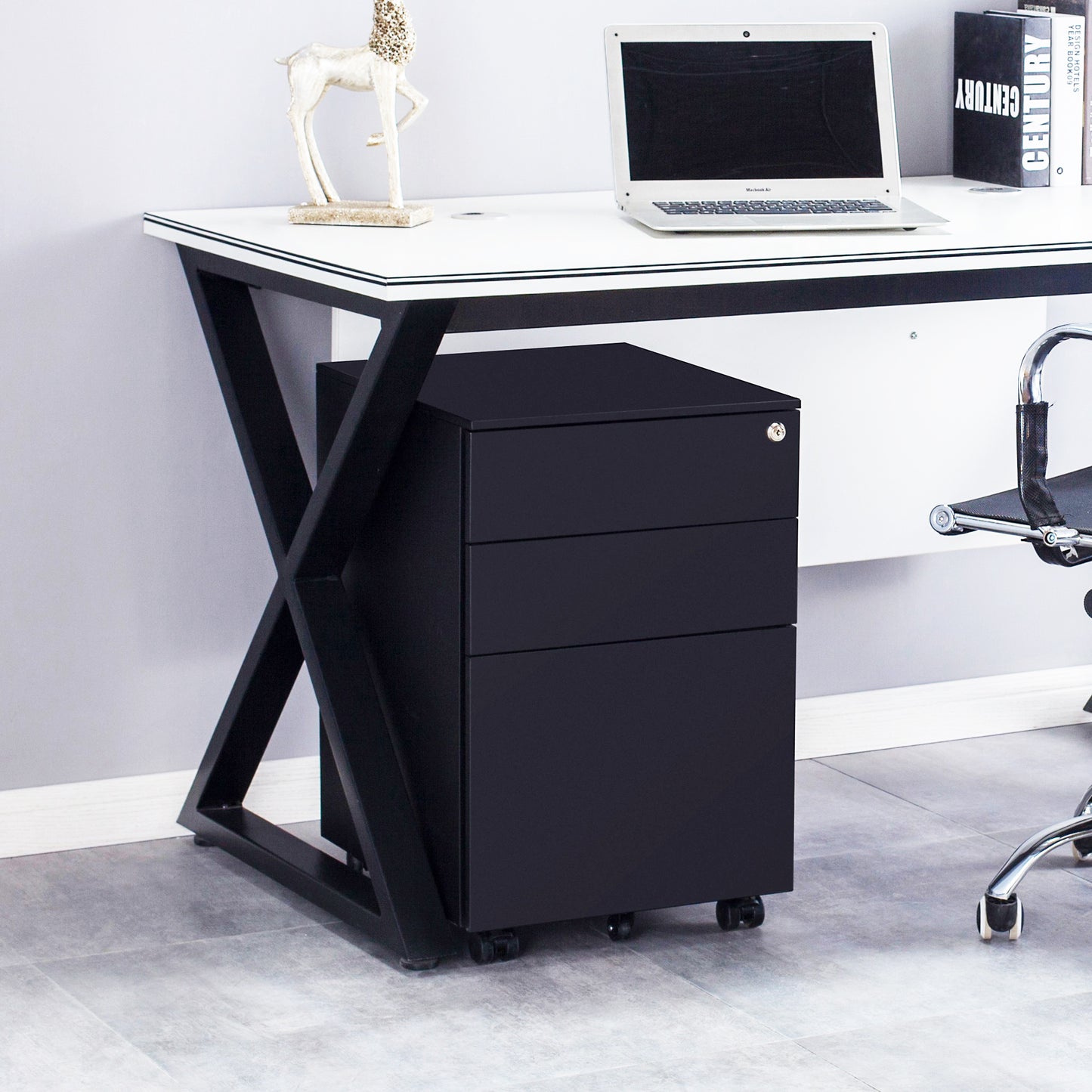 3 Drawer File Cabinet with Lock