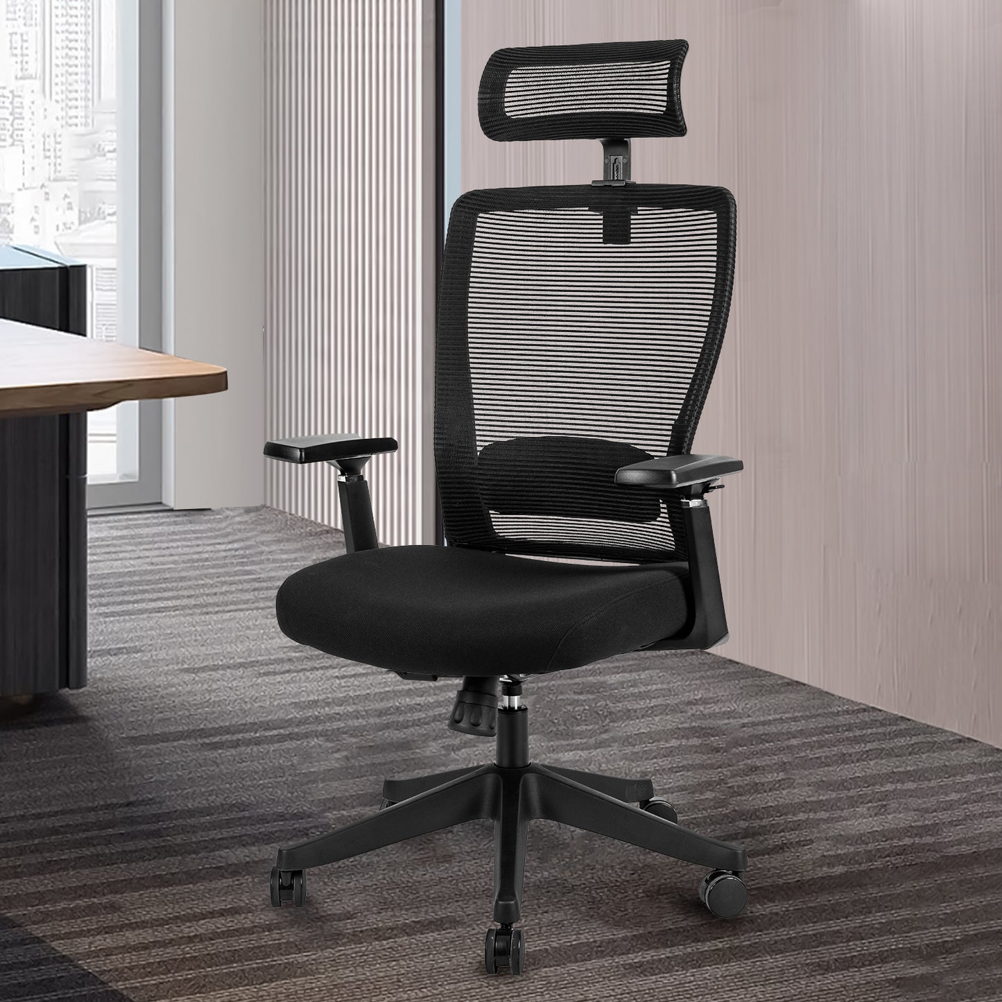 office mesh chair with lumbar support