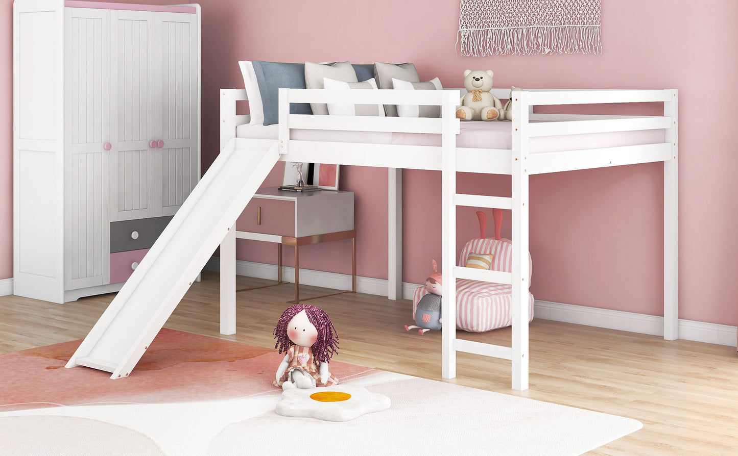 Loft Bed with Slide(full size)