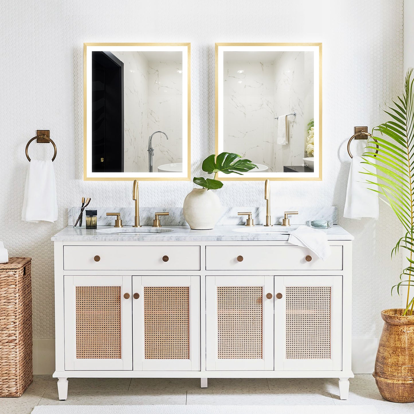 4 Size LED Bathroom Mirror; Backlit and Frontlit
