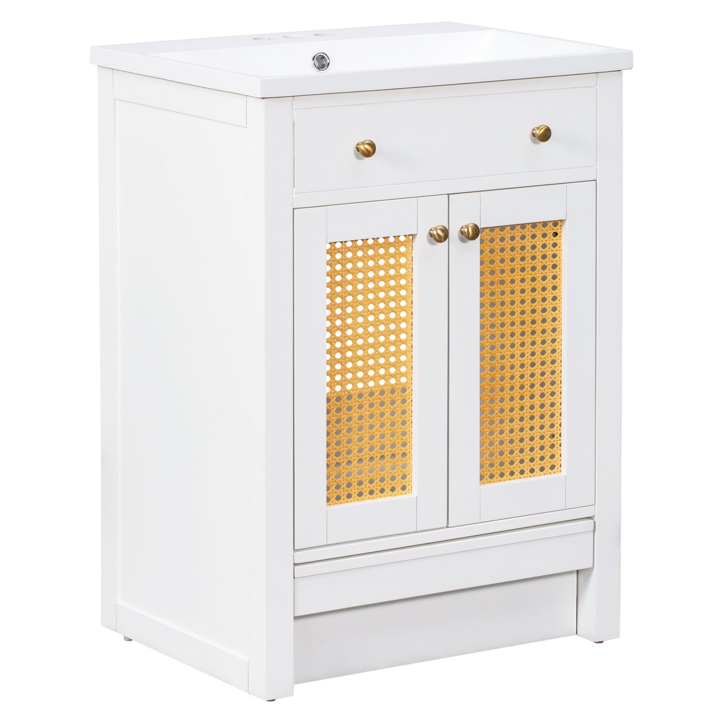 24" vanity with Single Sink; Pull-out footrest
