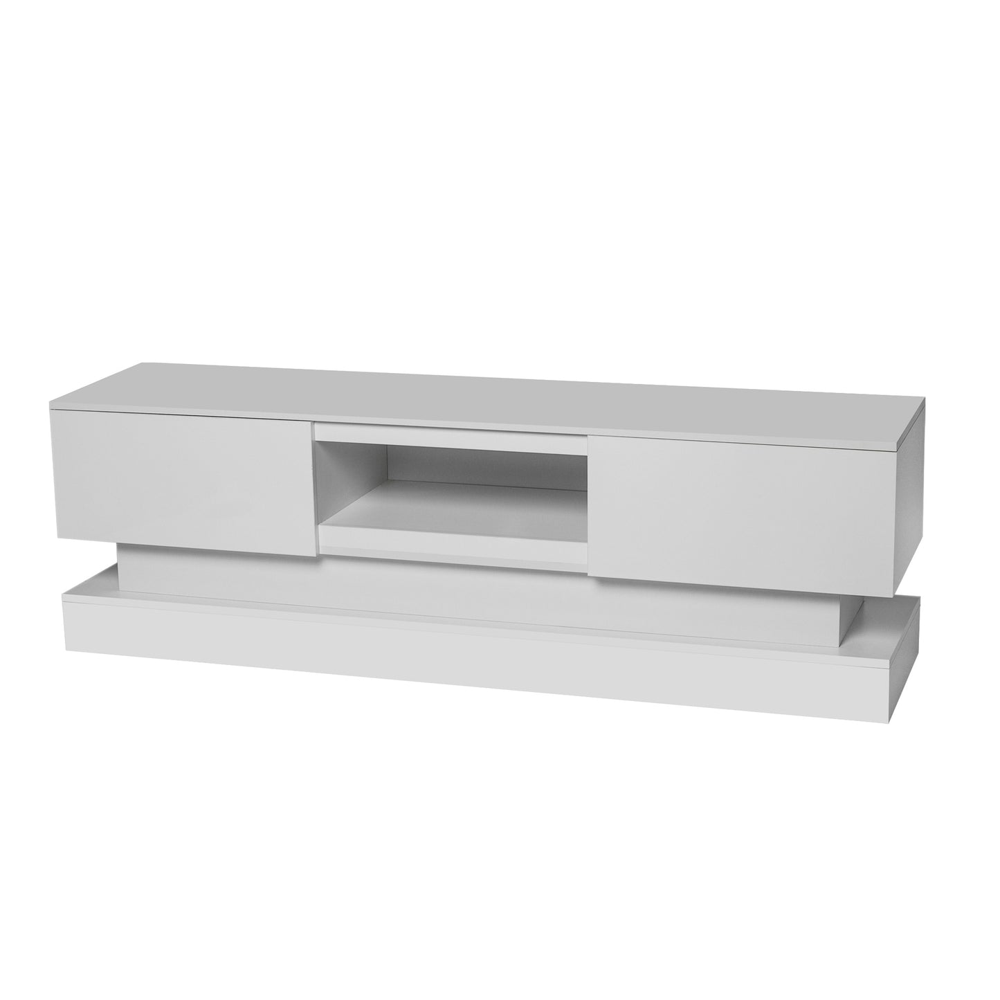 White TV stand Classic with LED