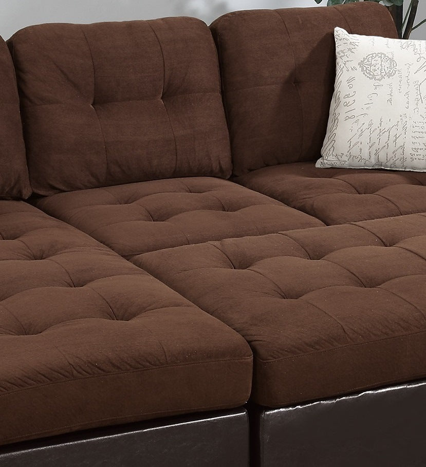 Chocolate Plush Microfiber Sofa