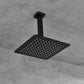 Matte Black Set Ceiling Mounted Rainfall Shower Head