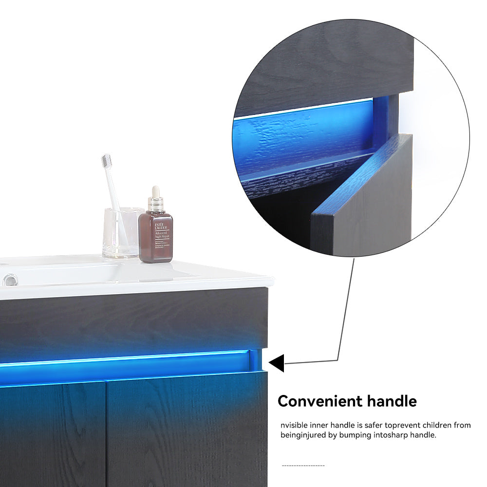 24" Bathroom Vanity Radar Sensing Light (Black)