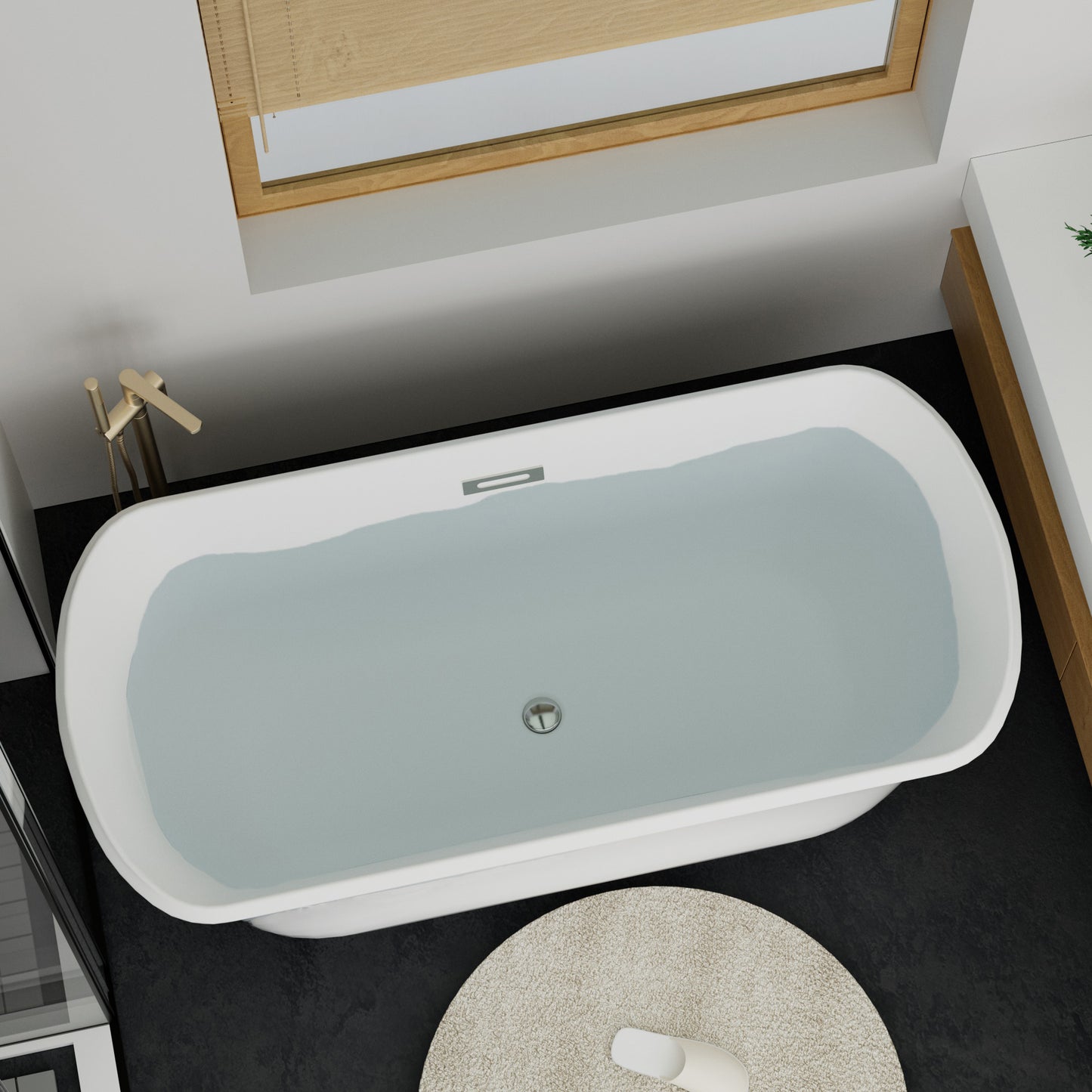 Acrylic Alcove Freestanding Bathtub