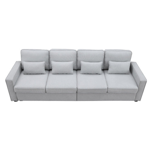 104\\\" 4-Seater Modern Linen Fabric Sofa