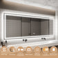 LED Mirror, 36x96 Smart Touch Button, Anti-Fog