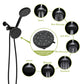 Multi Function Dual Shower Head Matte black