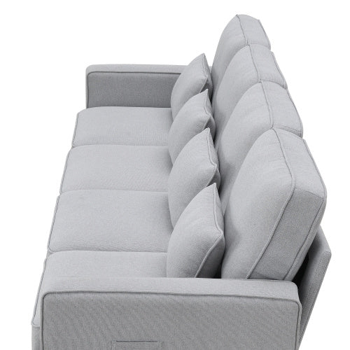 104\\\" 4-Seater Modern Linen Fabric Sofa