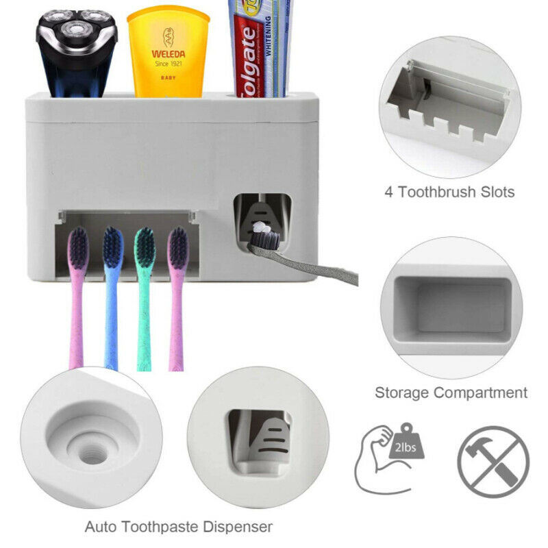 3 in 1 Wall Toothpaste Dispenser