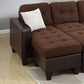 Chocolate Plush Microfiber Sofa