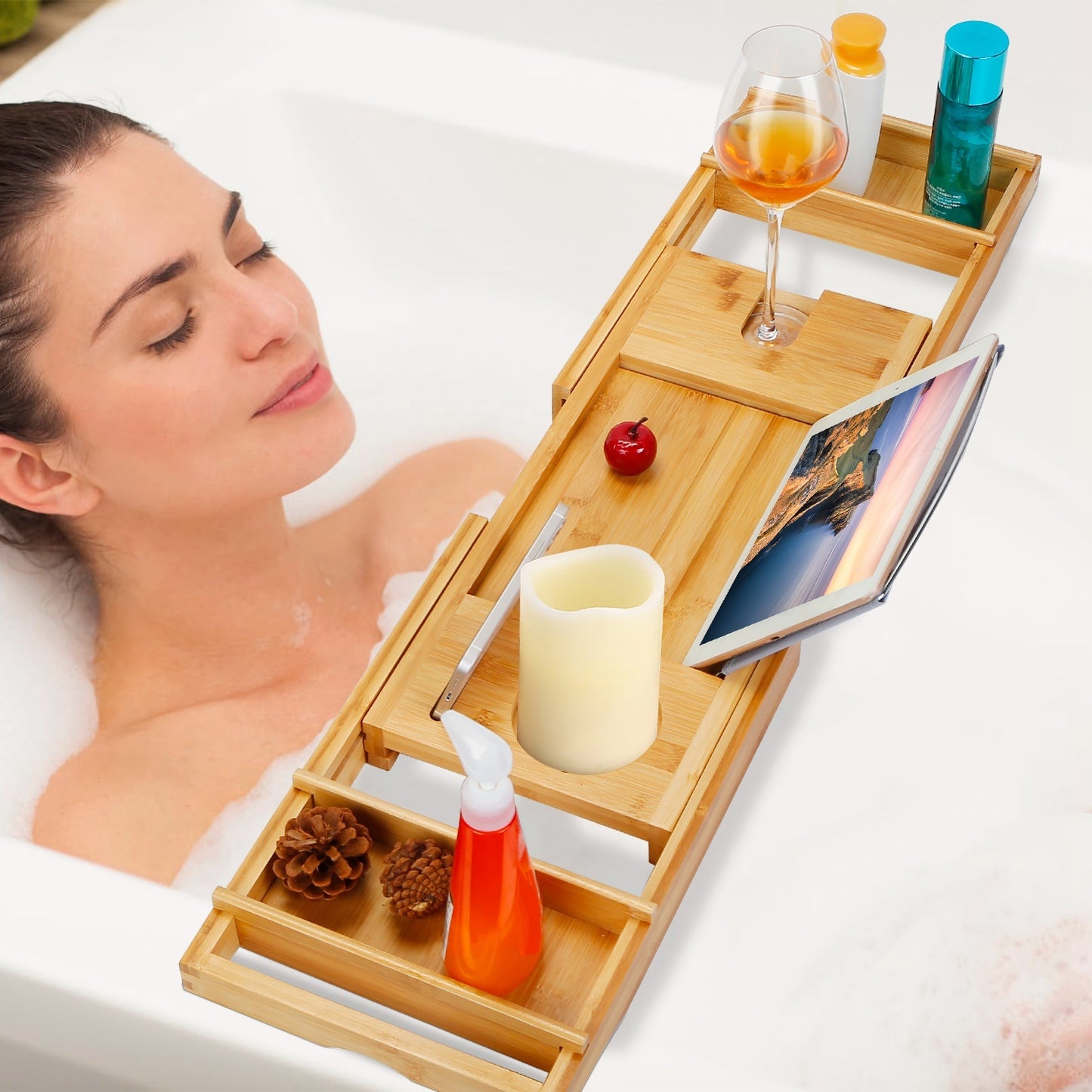 Caddy Bamboo Bath Tray