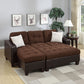 Chocolate Plush Microfiber Sofa