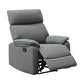 Gray Burlap Fabric Recliner