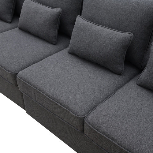 104\\\" 4-Seater Modern Linen Fabric Sofa