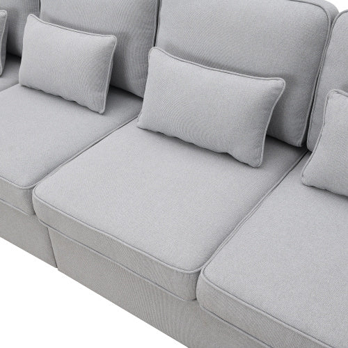 104\\\" 4-Seater Modern Linen Fabric Sofa